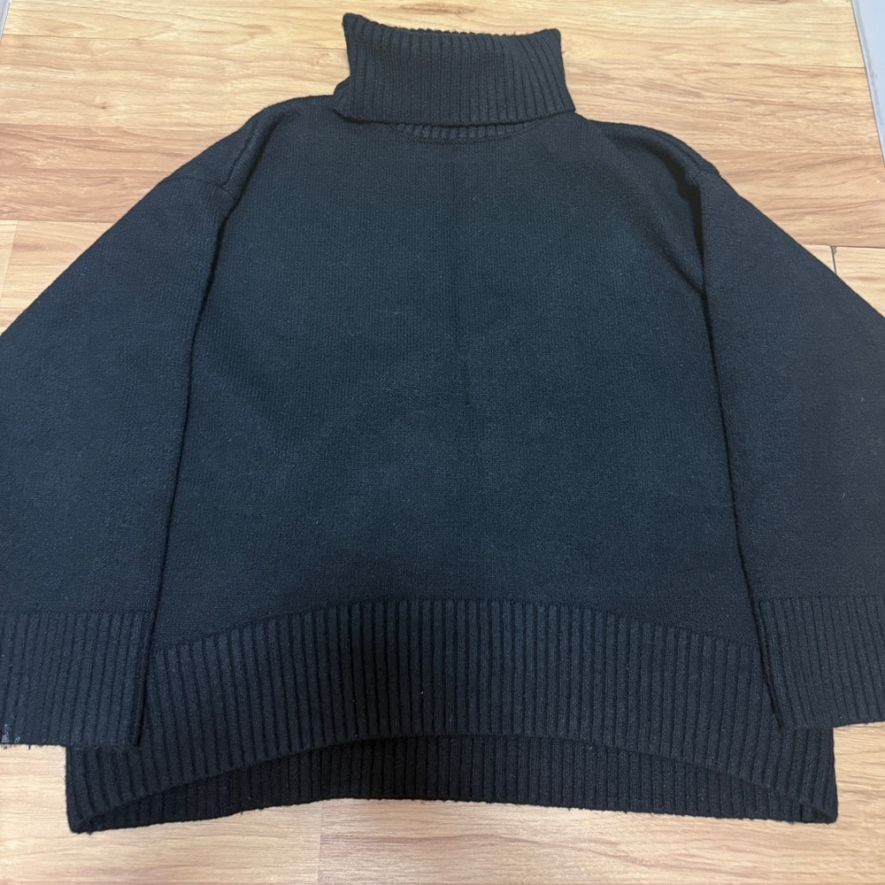 Chic Black Knitwear Turtleneck Sweater